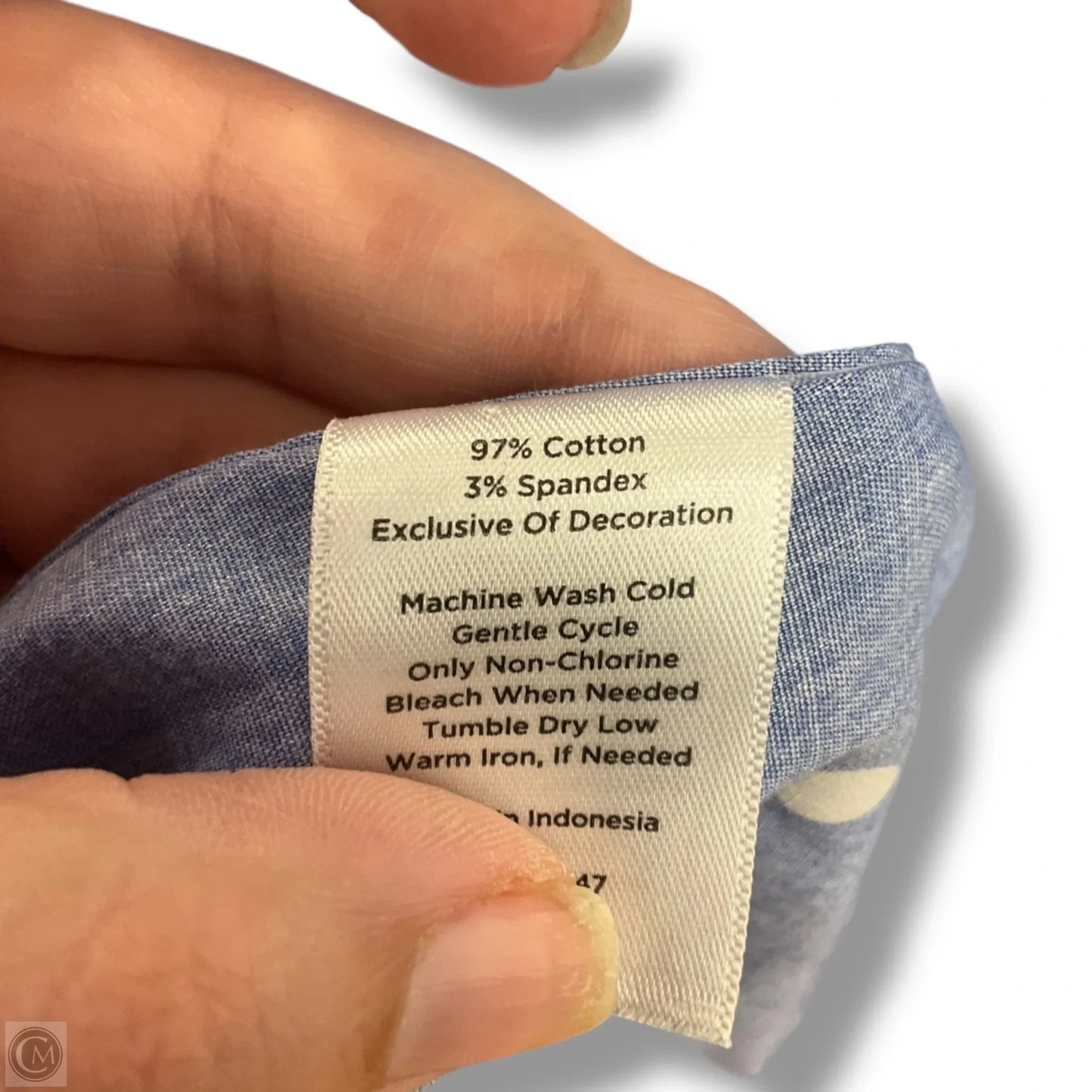 Blouse Short Sleeve By Talbots In Blue, Size: 1x