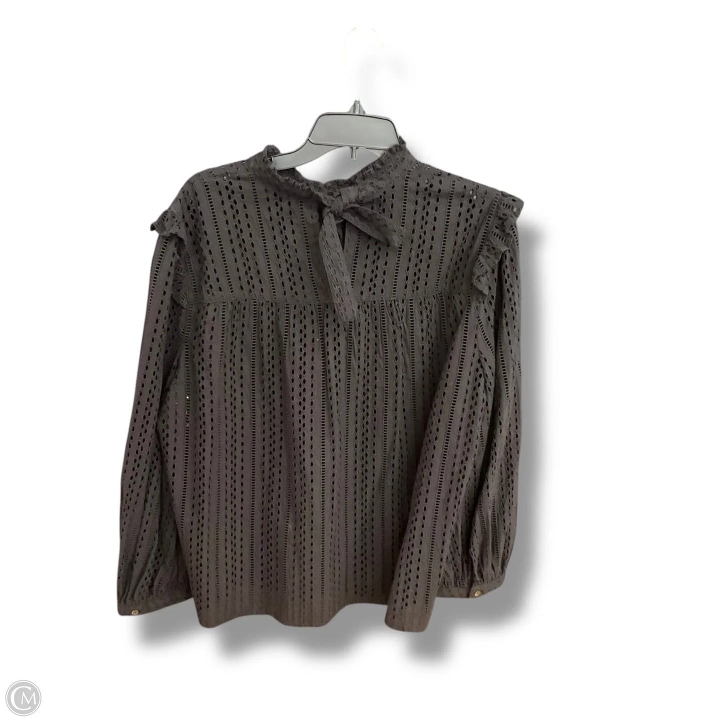 Top Long Sleeve By Madewell In Black, Size: Xl