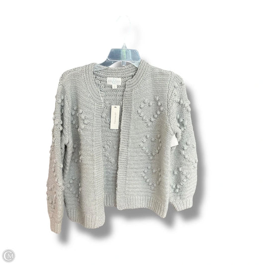 Sweater Cardigan By Francesca's In Grey, Size: S