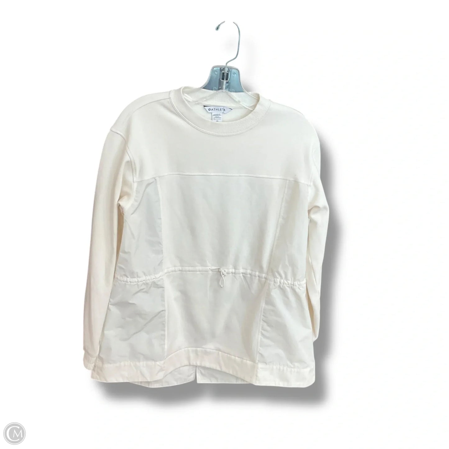Athletic Top Long Sleeve Crewneck By Athleta In Cream, Size: Xs