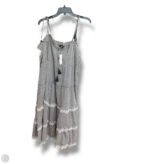 Dress Casual Midi By J. Crew In Blue & White, Size: Xl