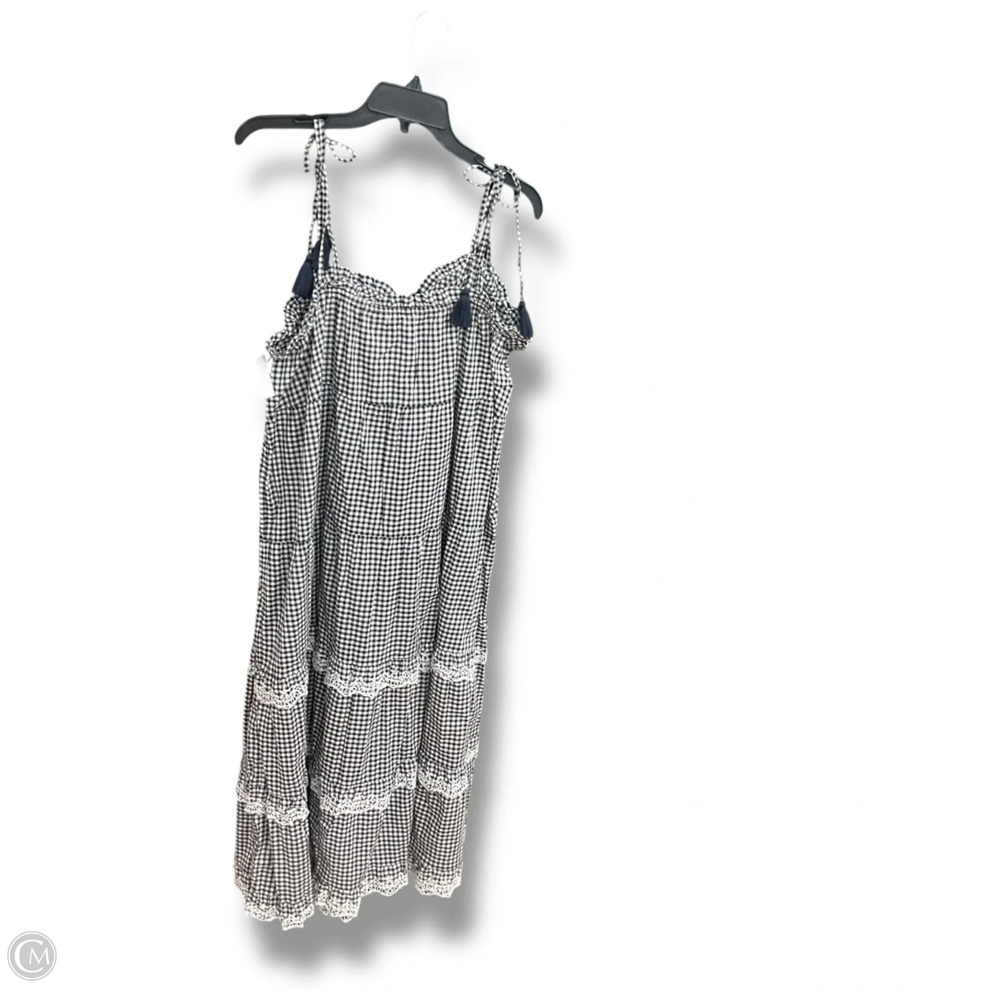 Dress Casual Midi By J. Crew In Blue & White, Size: Xl