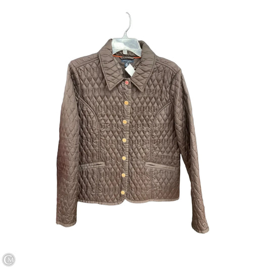 Jacket Puffer & Quilted By Tommy Hilfiger In Brown, Size: L