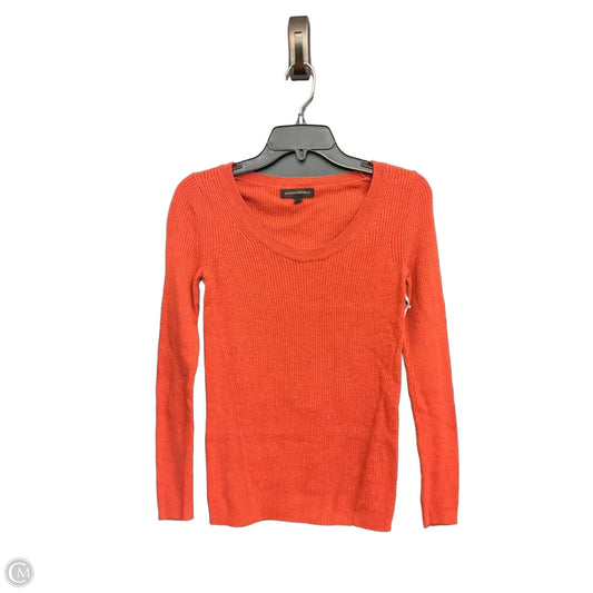 Top Long Sleeve By Banana Republic In Orange, Size: S