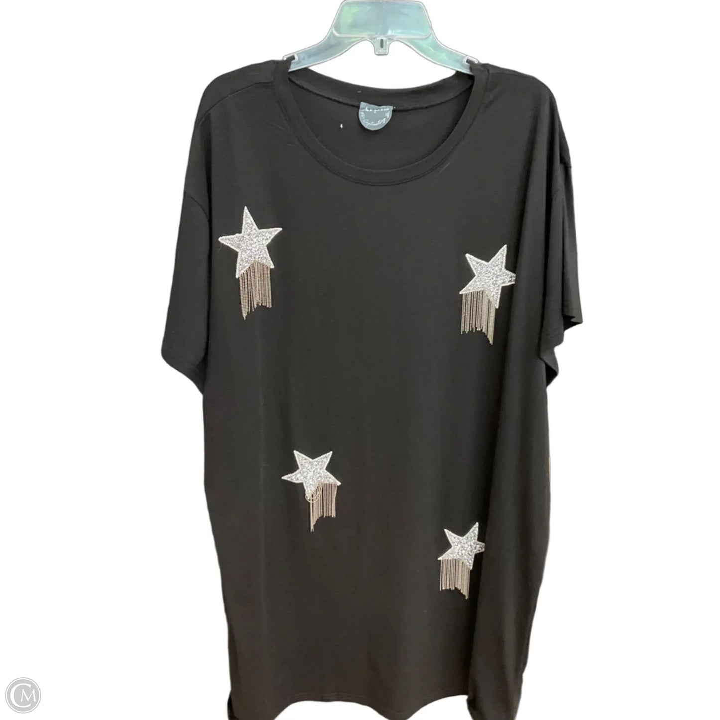 Top Short Sleeve By Arula In Black, Size: 3x