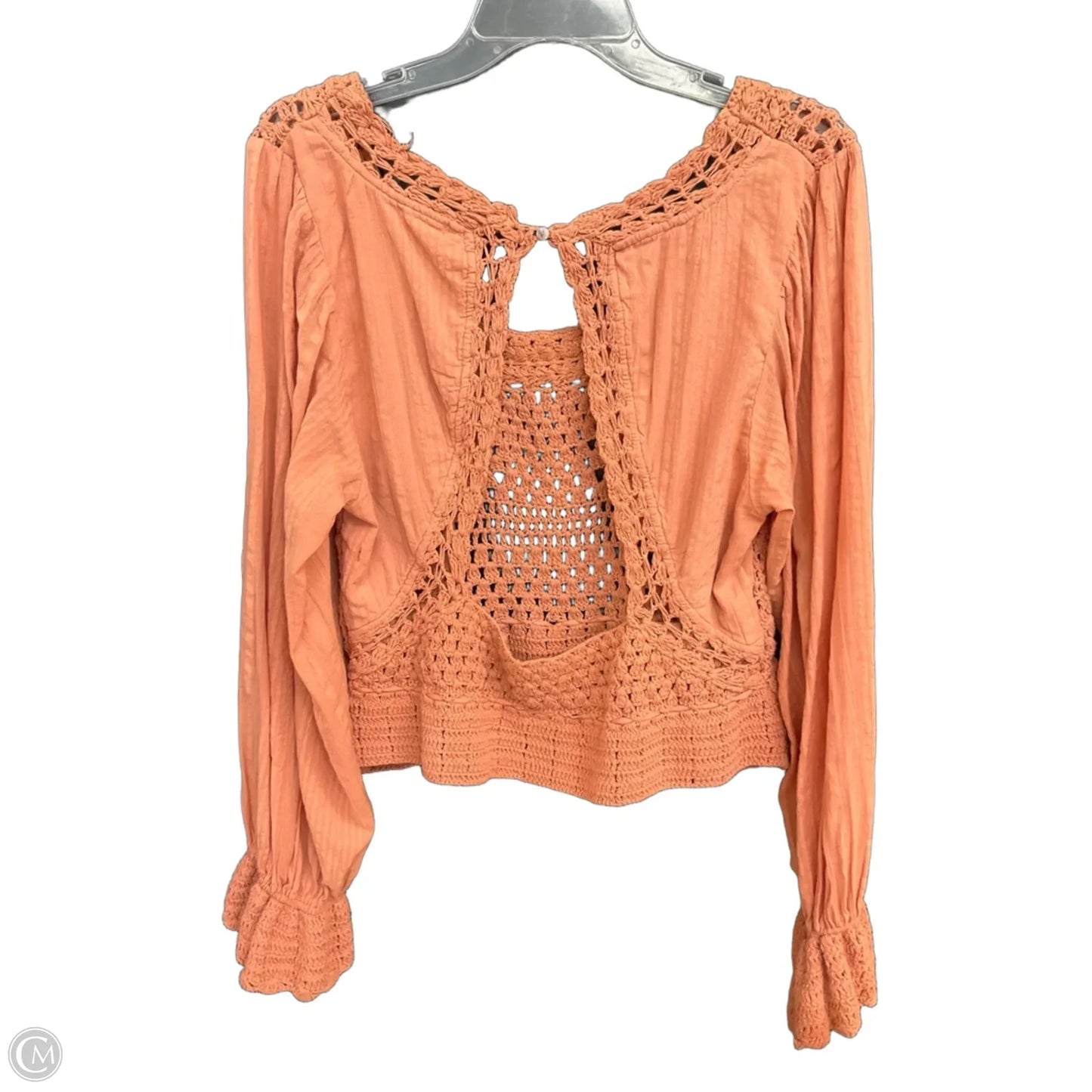 Top Long Sleeve By Free People In Orange, Size: M