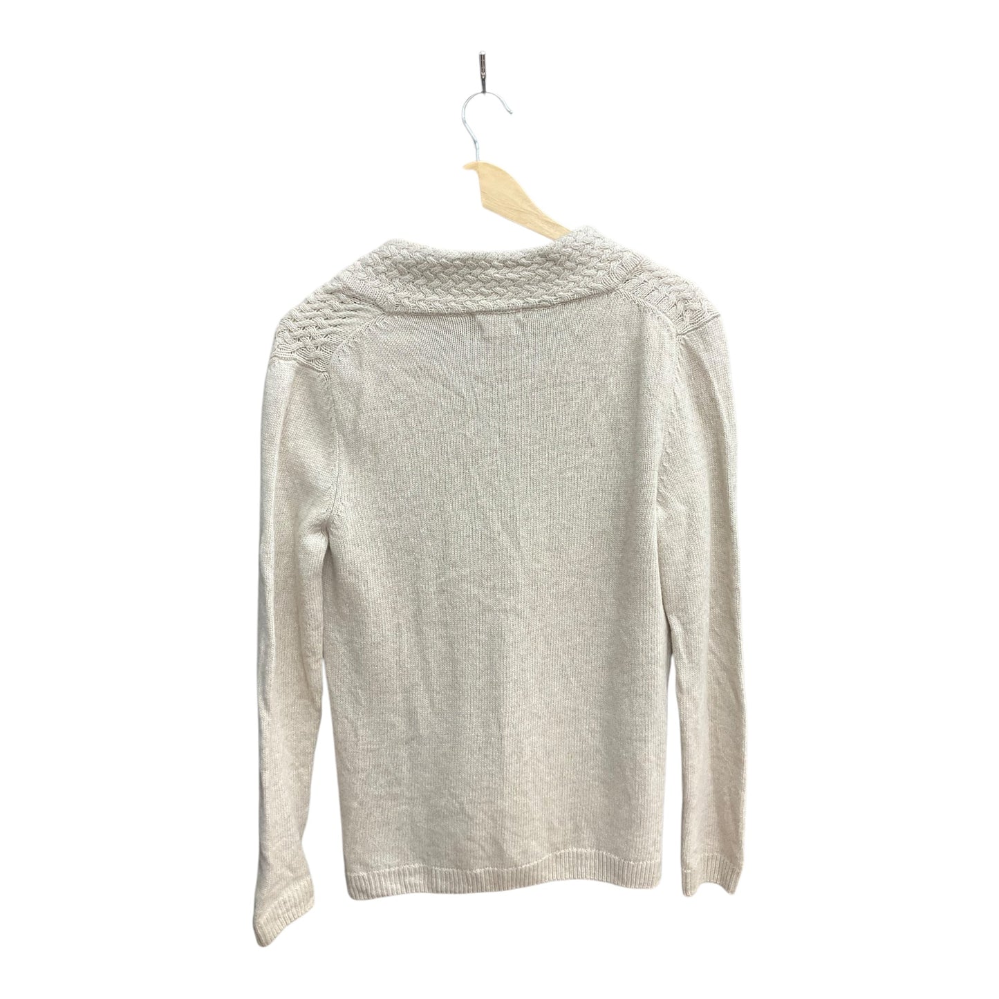 Sweater Cardigan Cashmere By Massimo Dutti In Beige, Size: L