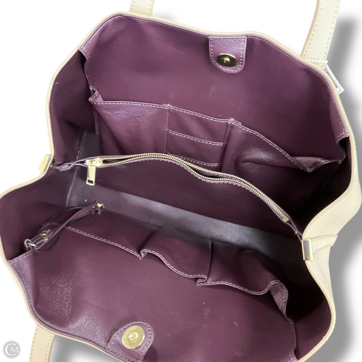 Tote Leather By Freja, Size: Medium