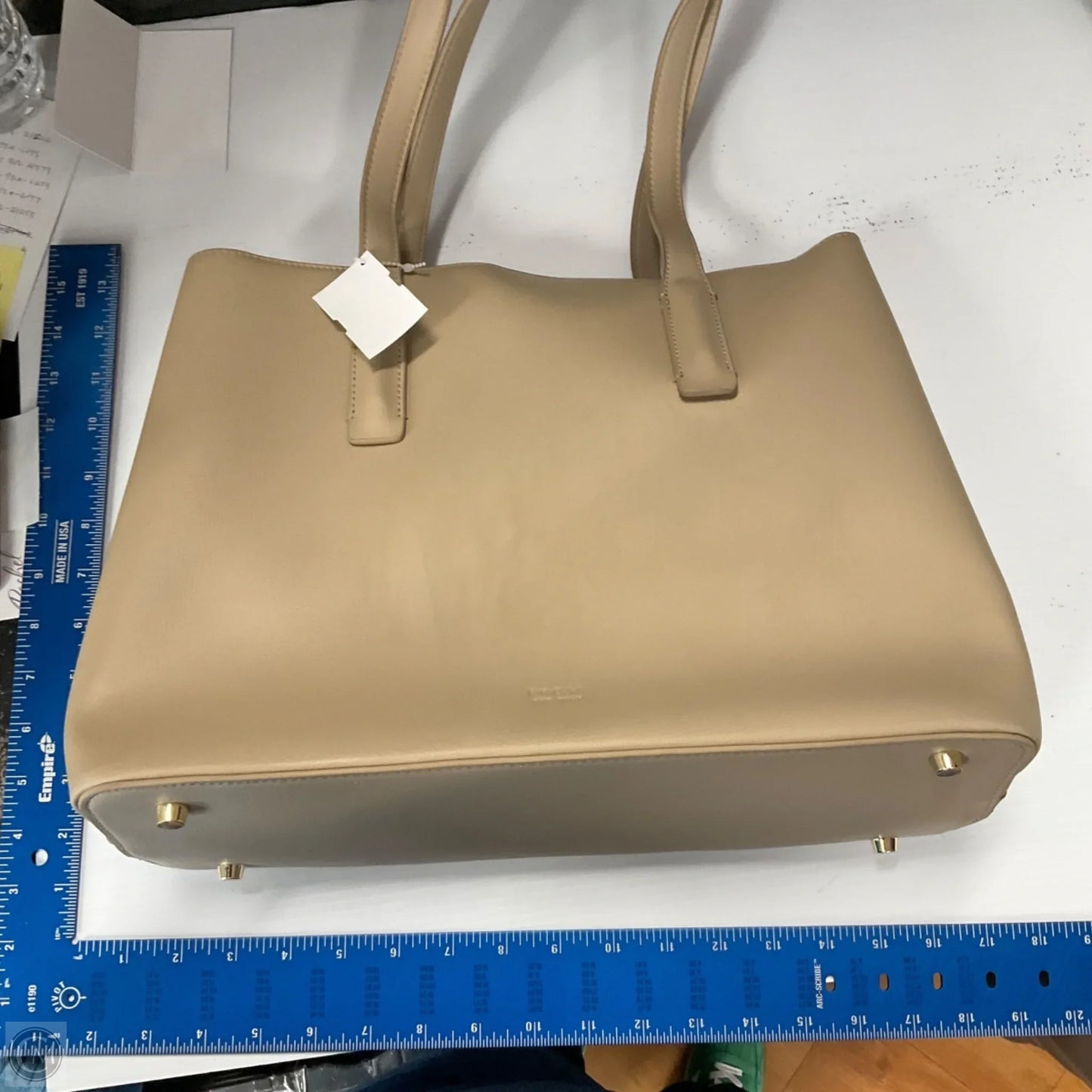 Tote Leather By Freja, Size: Medium