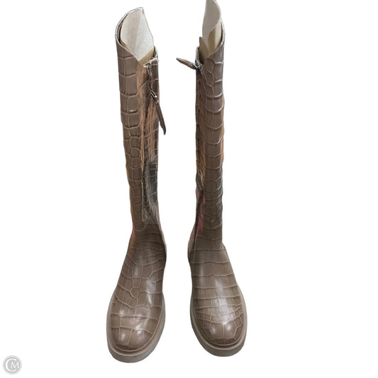 Boots Knee Flats By Sam Edelman In Snakeskin Print, Size: 8