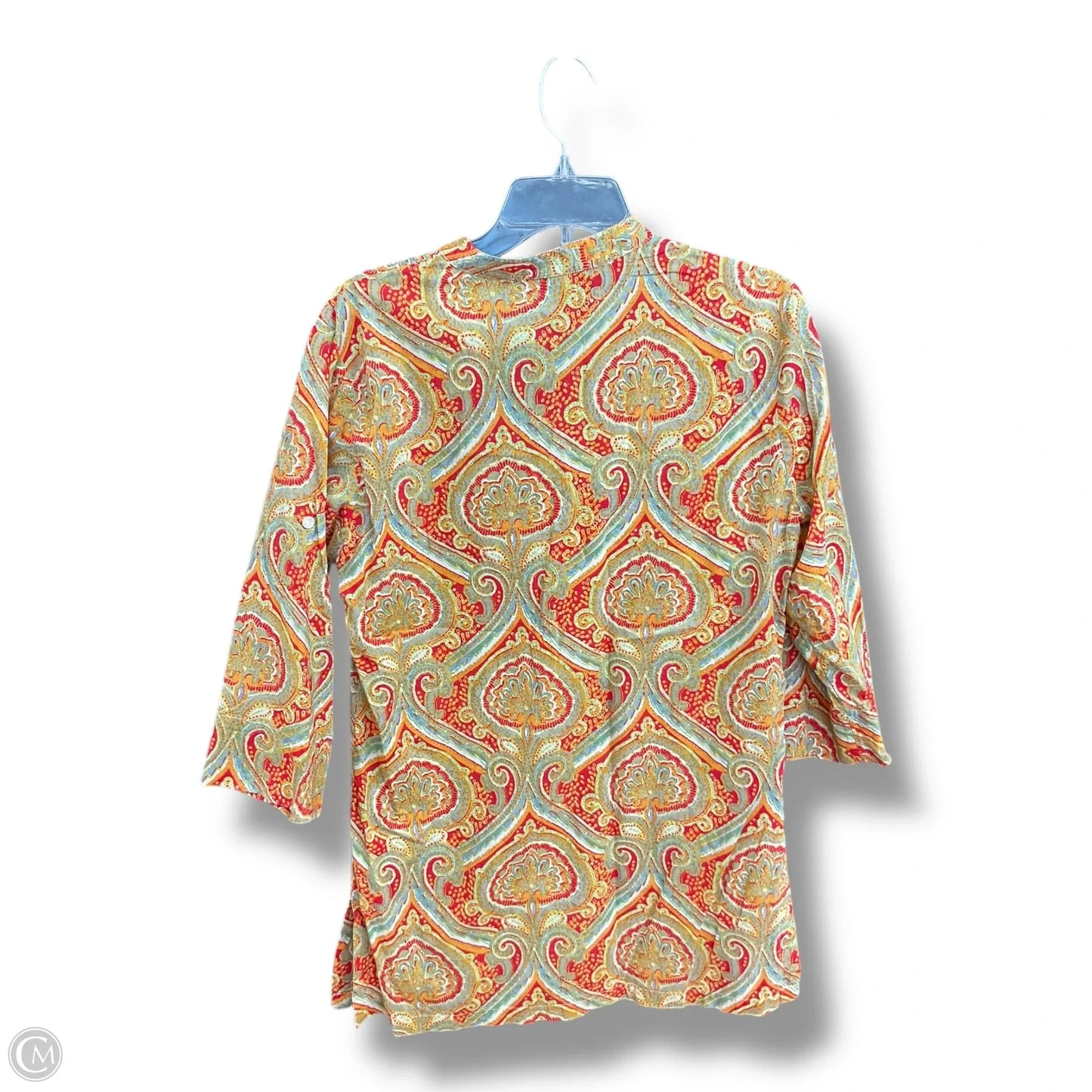 Tunic 3/4 Sleeve By J Mclaughlin In Paisley Print, Size: M
