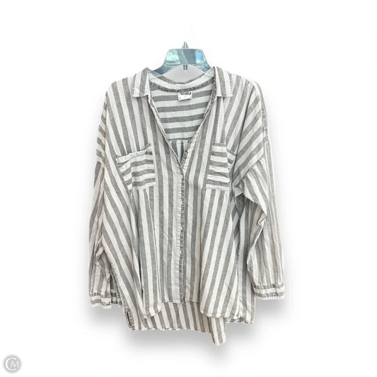 Blouse 3/4 Sleeve By Arula In Striped Pattern, Size: 2x