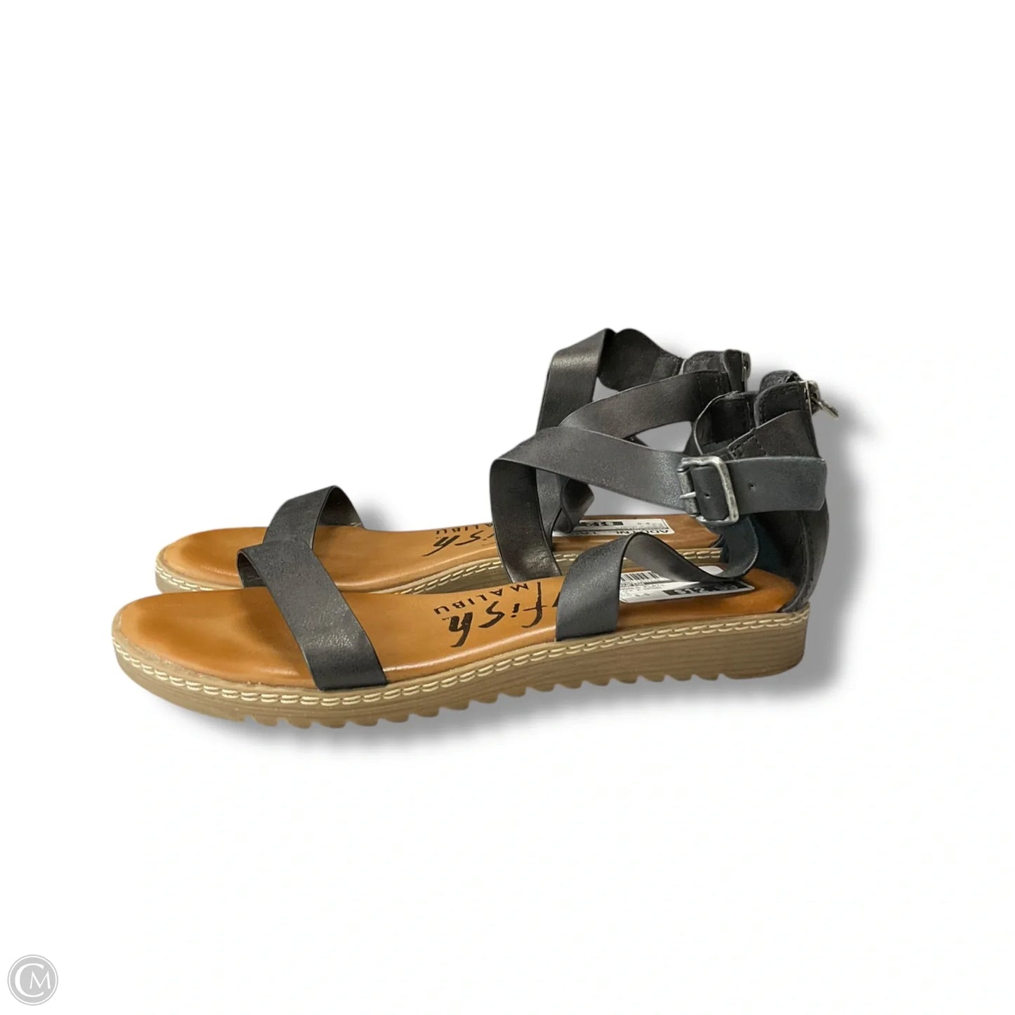 Sandals Flats By Blowfish In Black & Brown, Size: 8.5