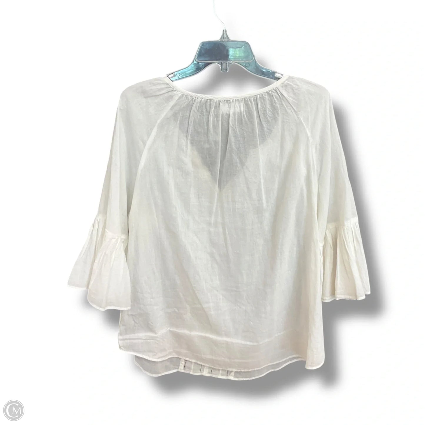 Top 3/4 Sleeve By Velvet In Cream, Size: L