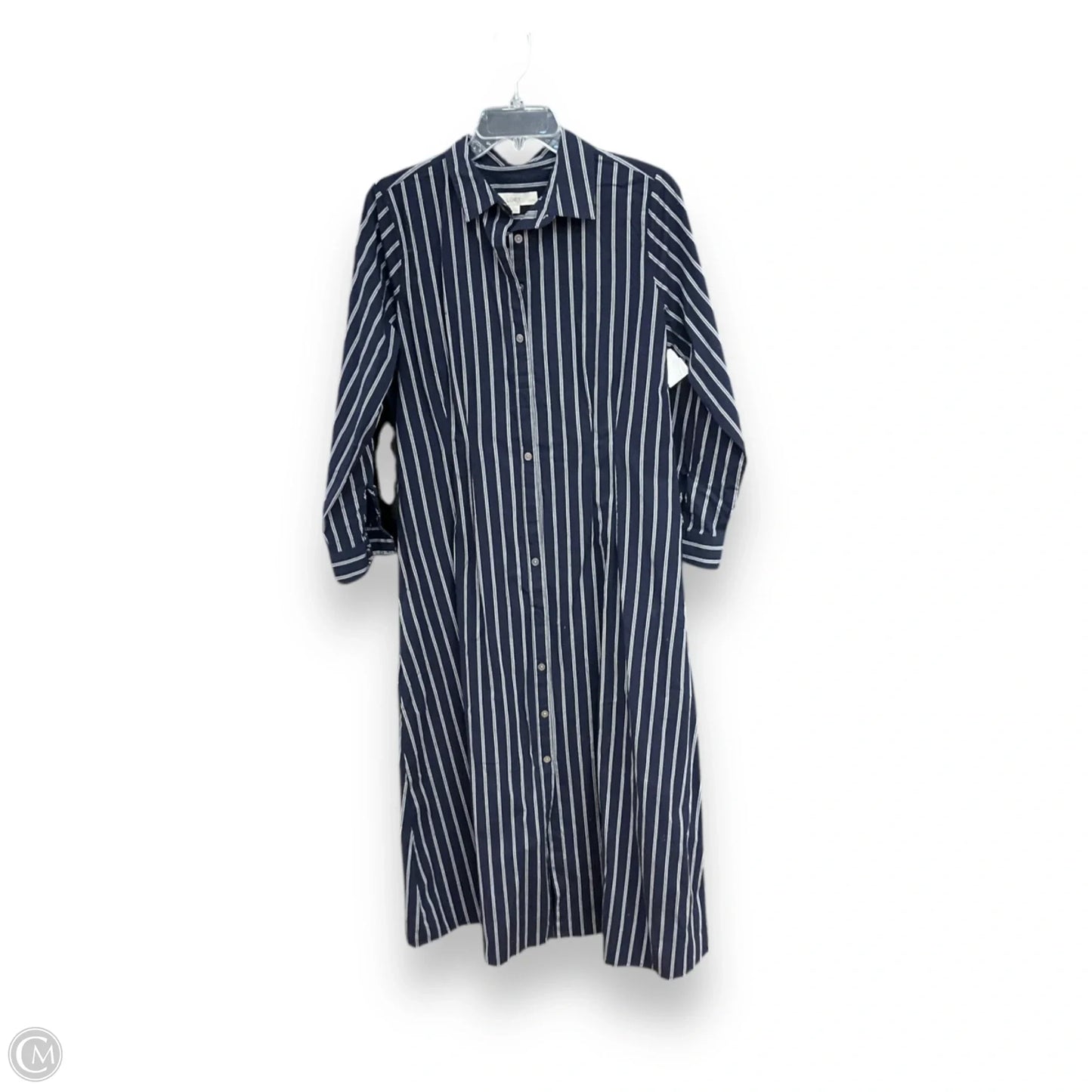 Dress Casual Midi By Loft In Blue, Size: Lp
