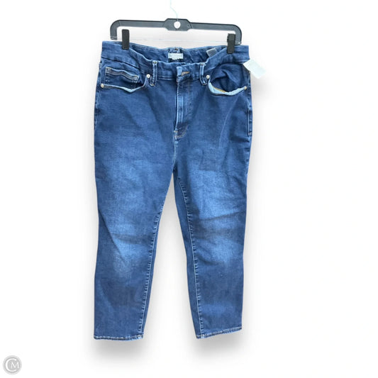 Jeans Straight By Good American In Blue Denim, Size: 16