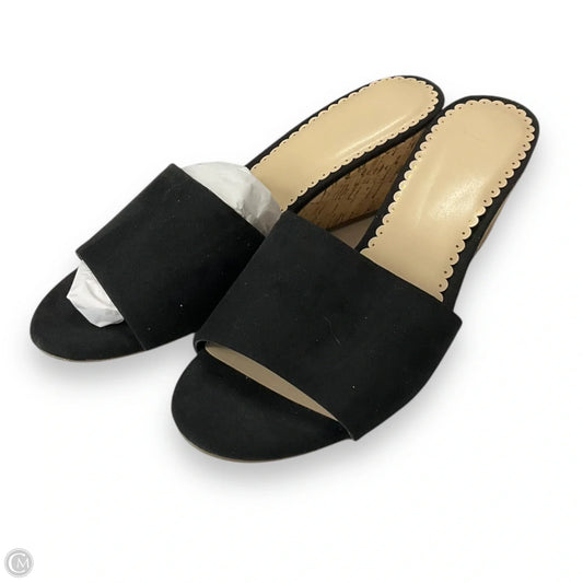 Sandals Heels Wedge By Charter Club In Black, Size: 9