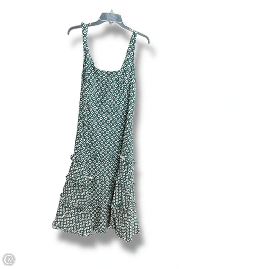 Dress Casual Midi By Anthropologie In Green & White, Size: Xl