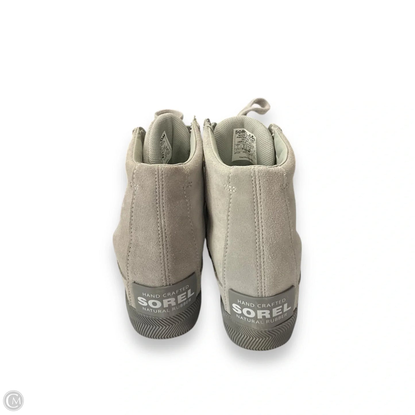 Shoes Heels Wedge By Sorel In Grey, Size: 7