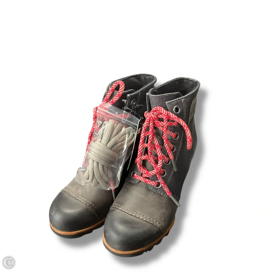 Boots Ankle Heels By Sorel In Grey, Size: 8