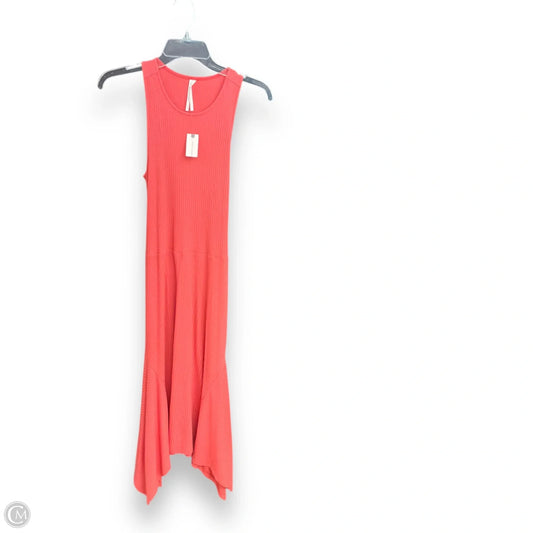Dress Casual Midi By Anthropologie In Coral, Size: S