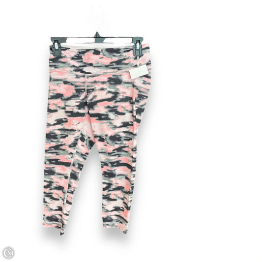 Athletic Capris By Lululemon In Black & Pink, Size: 4