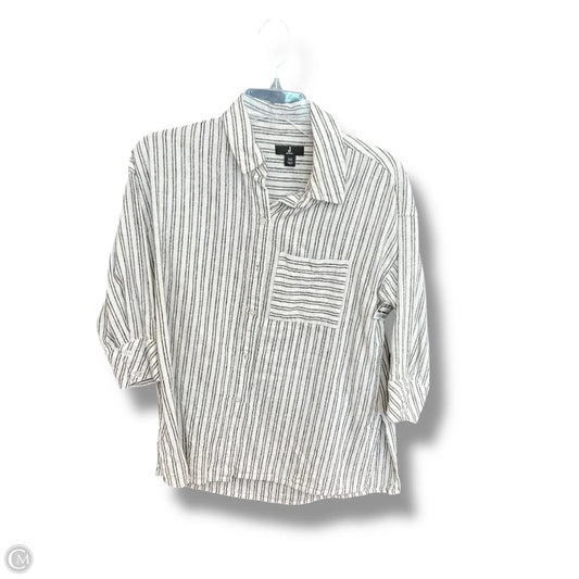 Blouse Designer By Jason Wu In Striped Pattern, Size: Xxs