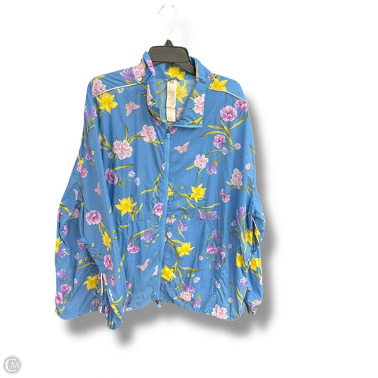 Athletic Jacket By Fabletics In Floral Print, Size: 3x