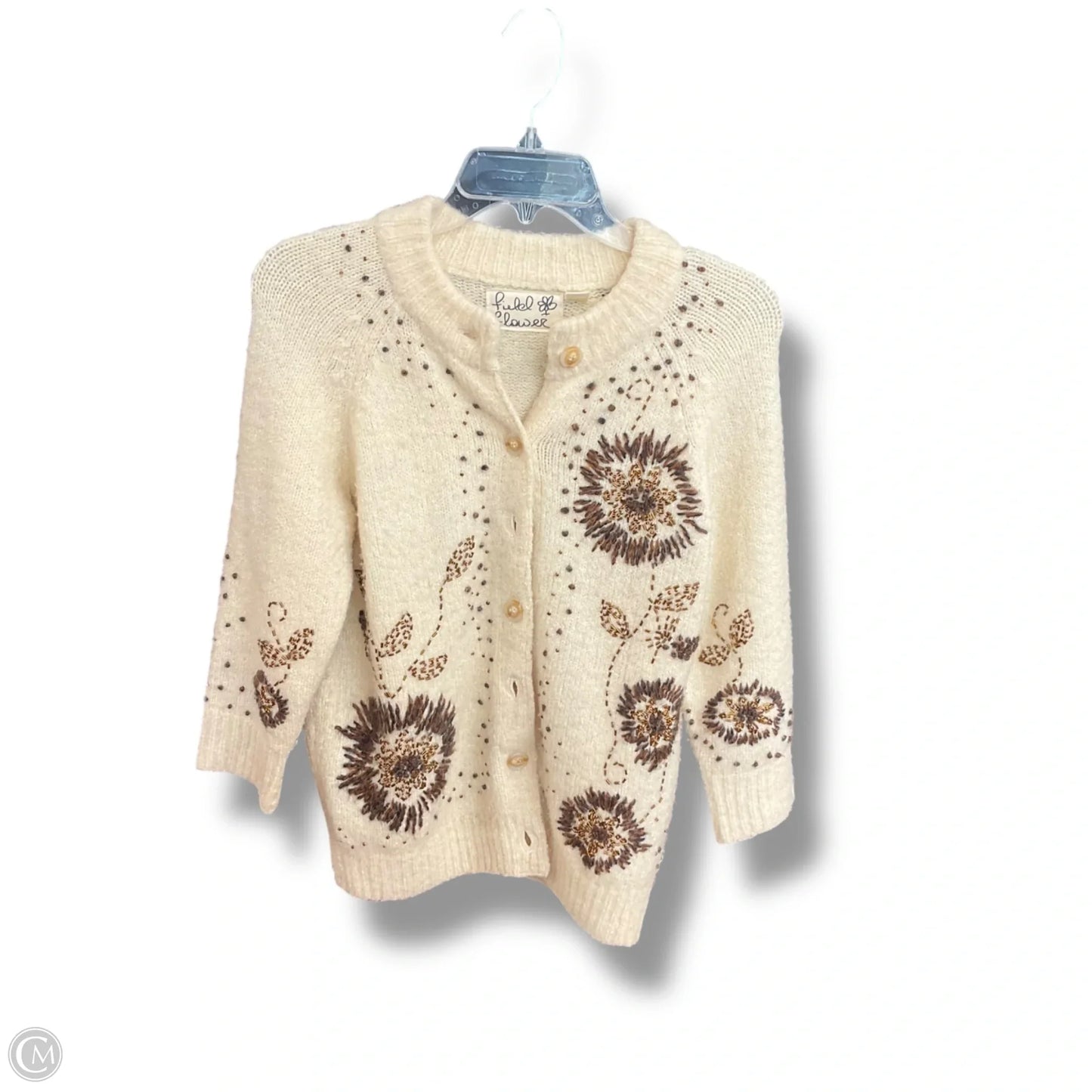 Sweater Cardigan By Cmc In Cream, Size: Xs