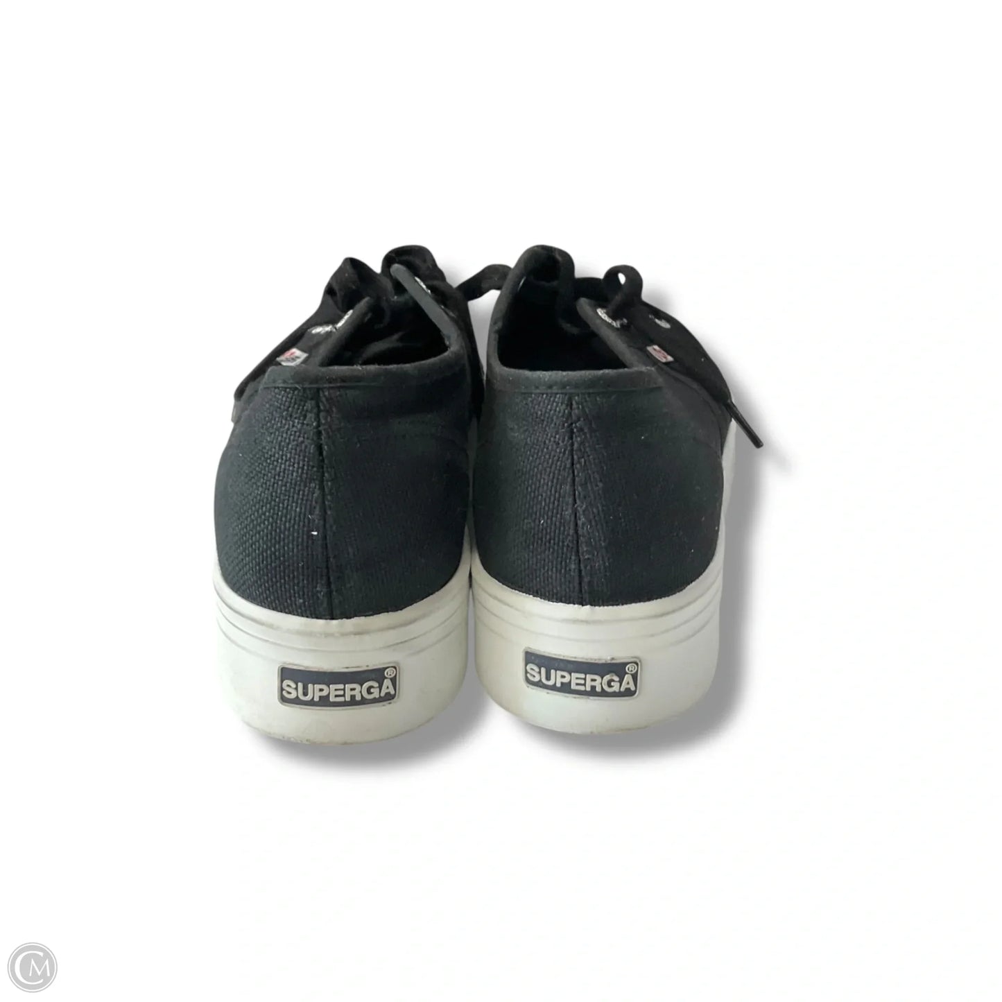 Shoes Sneakers Platform By Superga In Black & White, Size: 7.5