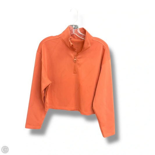 Athletic Top Long Sleeve Collar By Prana In Orange, Size: M