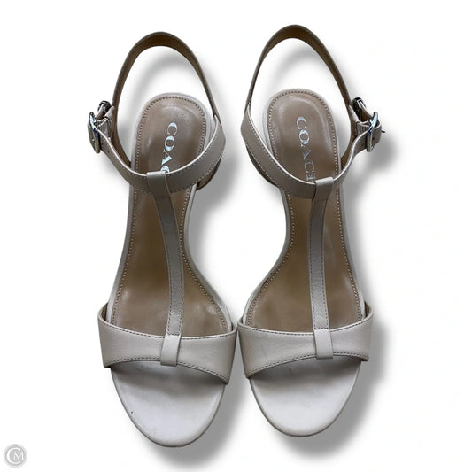 Sandals Designer By Coach In Tan, Size: 7.5