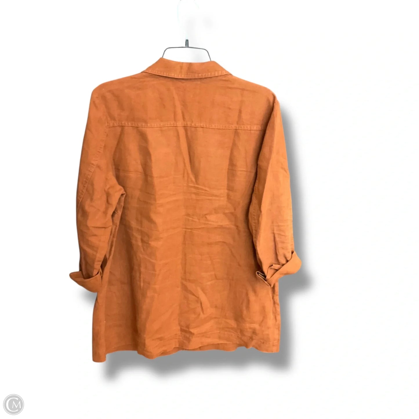 Jacket Shirt By J. Jill In Brown, Size: M
