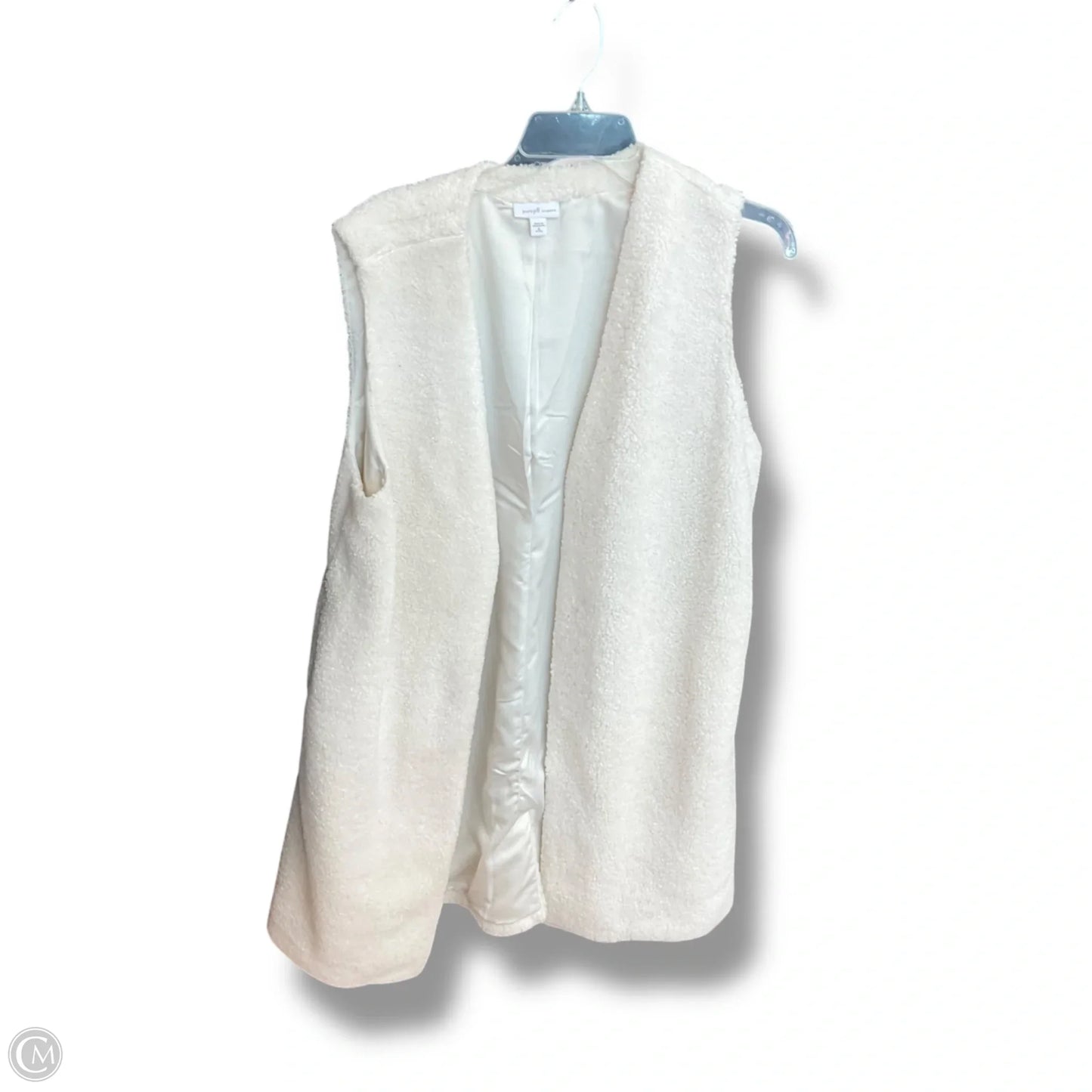Vest Faux Fur & Sherpa By J. Jill In Cream, Size: M