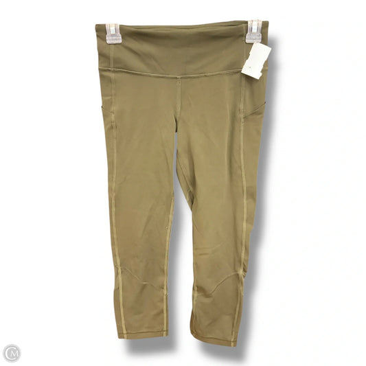 Athletic Capris By Lululemon In Green, Size: 4