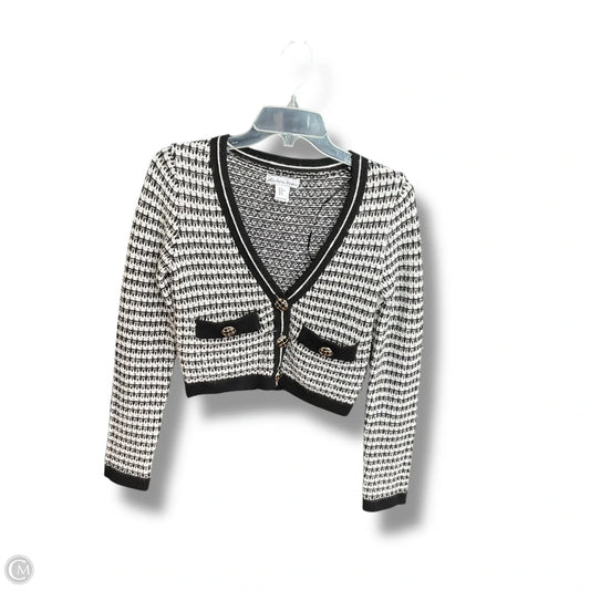 Sweater Cardigan By Cmc In Black & White, Size: Xs