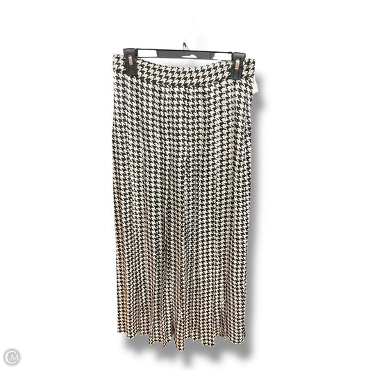 Skirt Midi By Zara In Black & White, Size: S