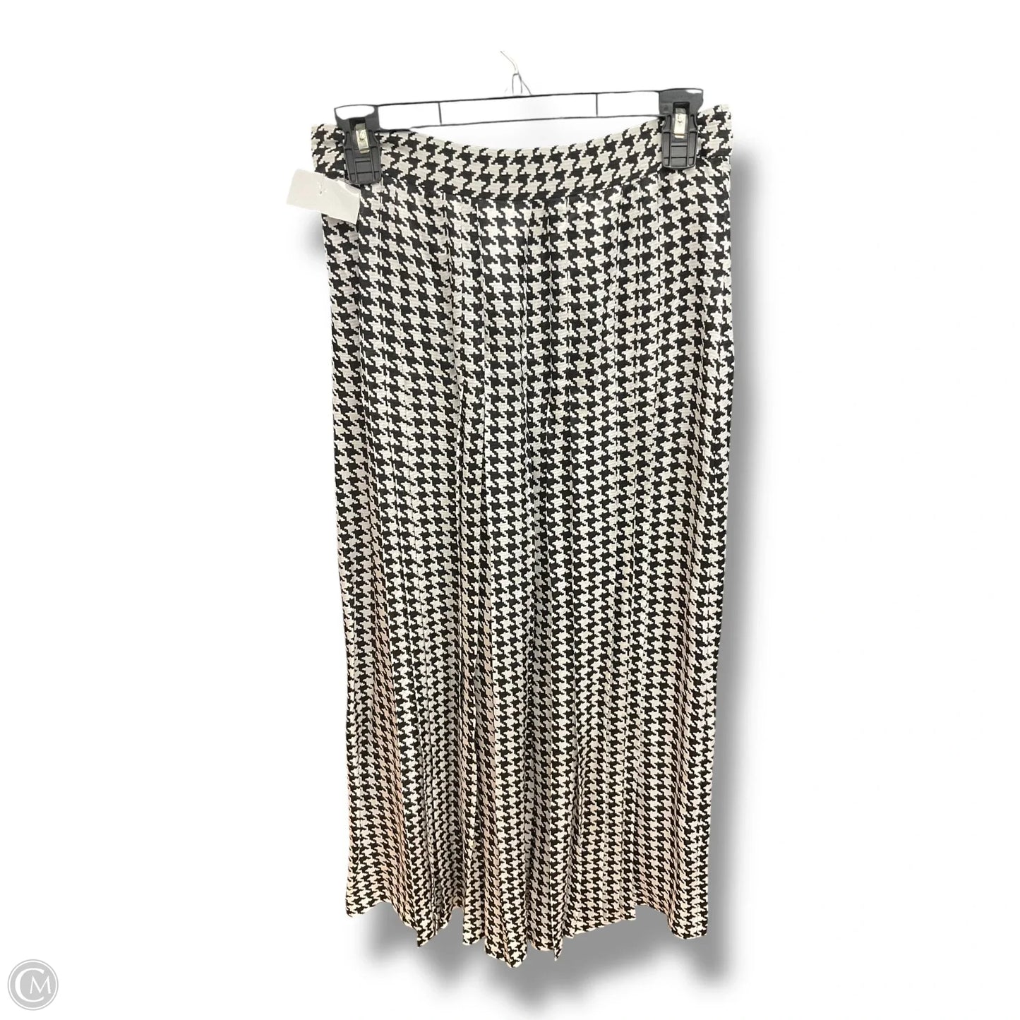Skirt Midi By Zara In Black & White, Size: S
