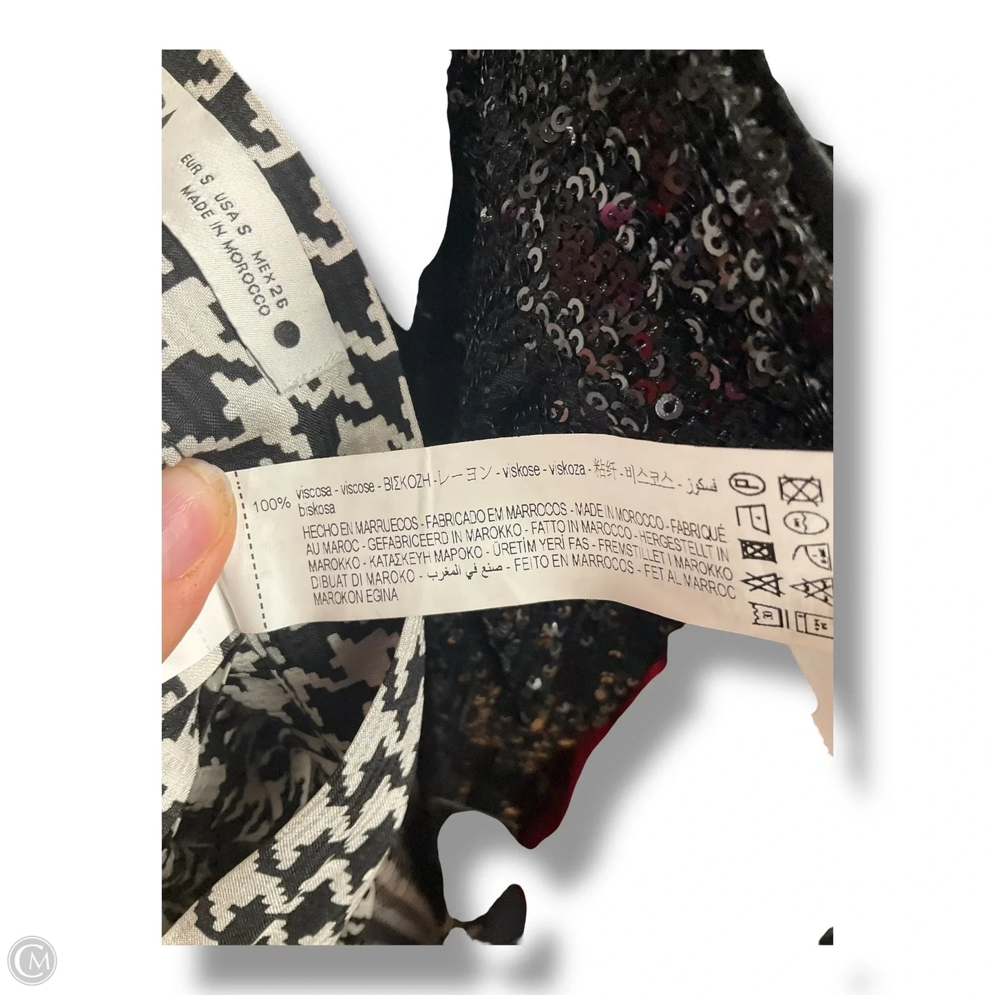 Skirt Midi By Zara In Black & White, Size: S