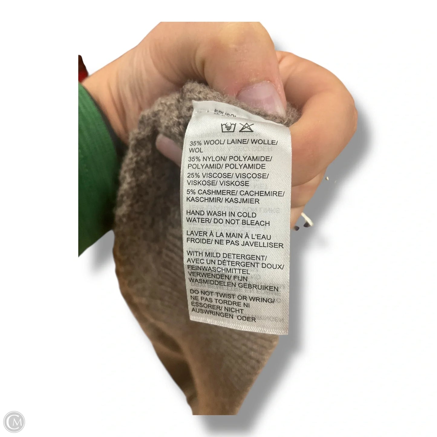 Dress Sweater By Saks Fifth Avenue In Taupe, Size: S