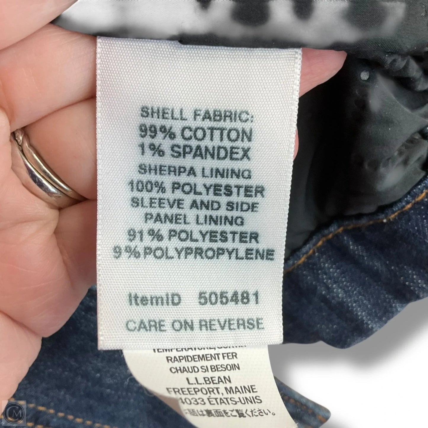 Coat Faux Fur & Sherpa By L.l. Bean In Blue Denim, Size: M