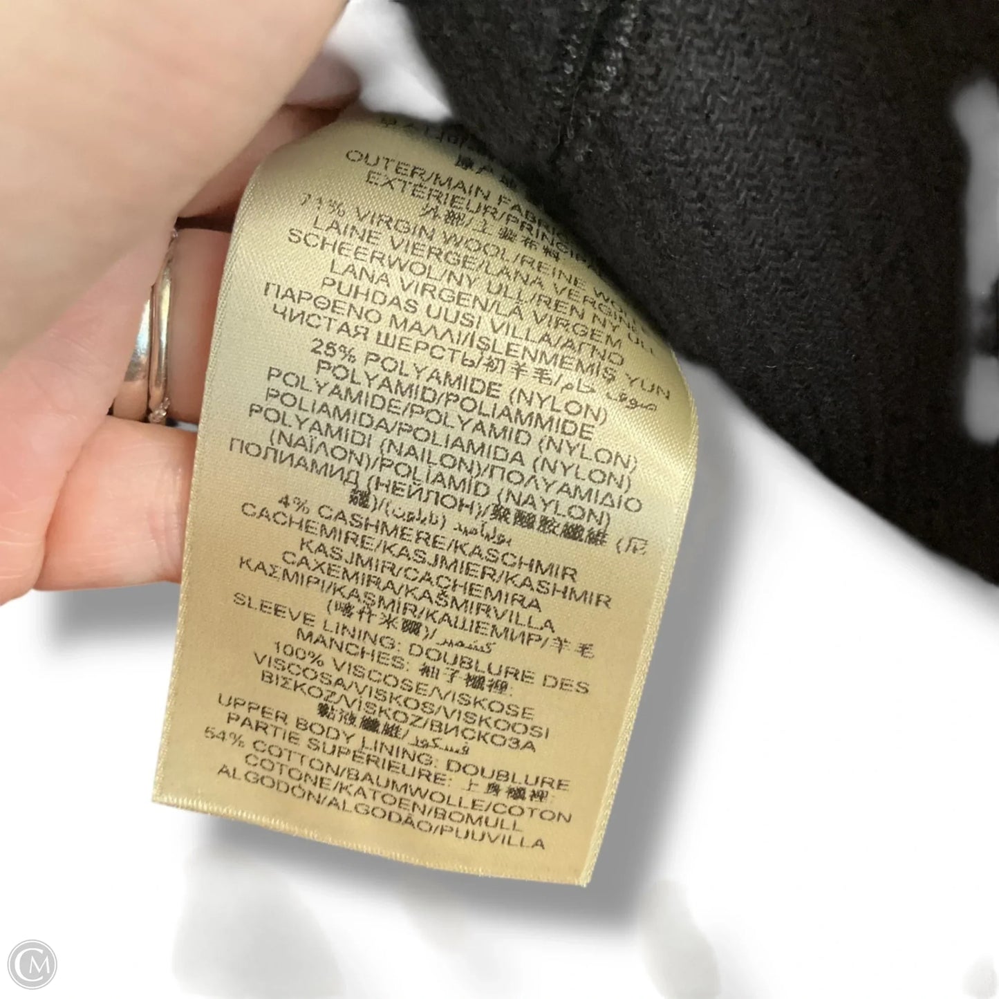 Coat Luxury Designer By Burberry In Black, Size: S