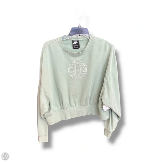 Athletic Top Long Sleeve Crewneck By Nike Apparel In Green, Size: S