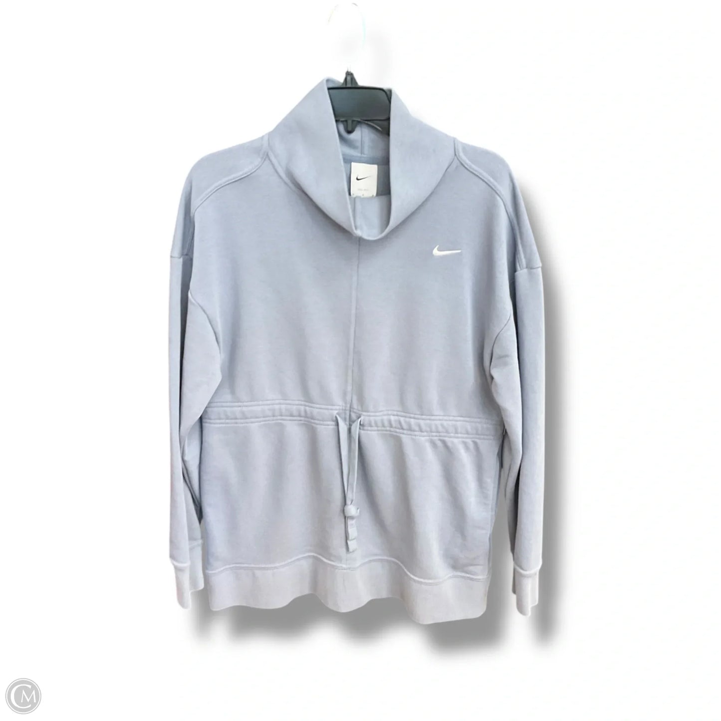 Athletic Top Long Sleeve Collar By Nike Apparel In Blue, Size: M
