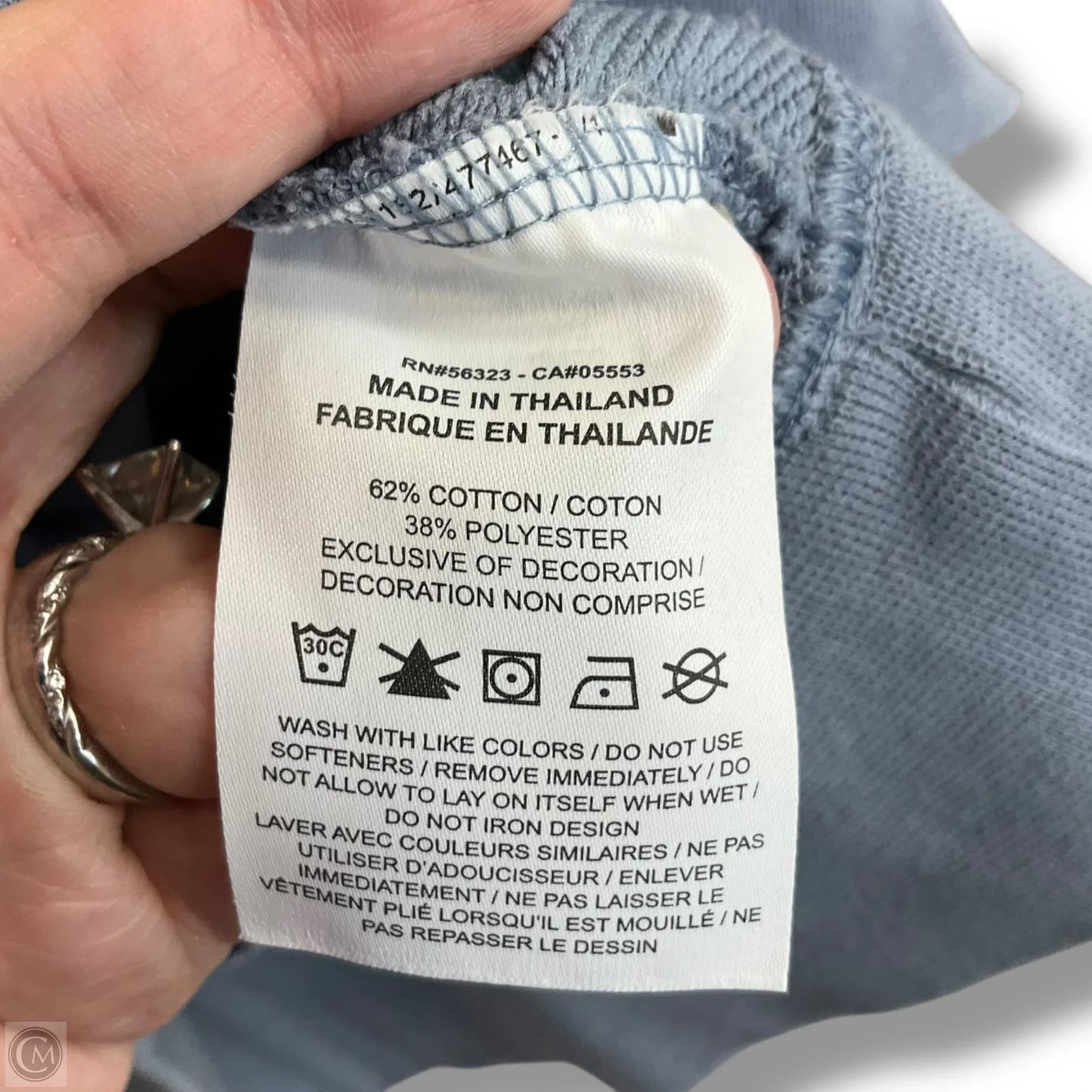 Athletic Top Long Sleeve Collar By Nike Apparel In Blue, Size: M