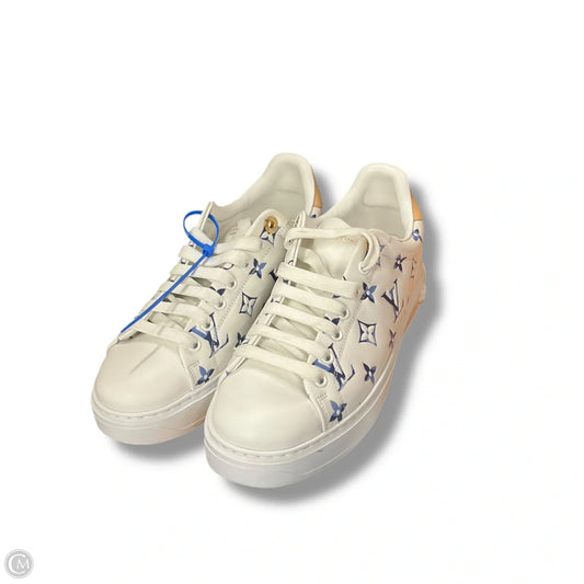Shoes Luxury Designer By Louis Vuitton In Blue & White, Size: 8.5