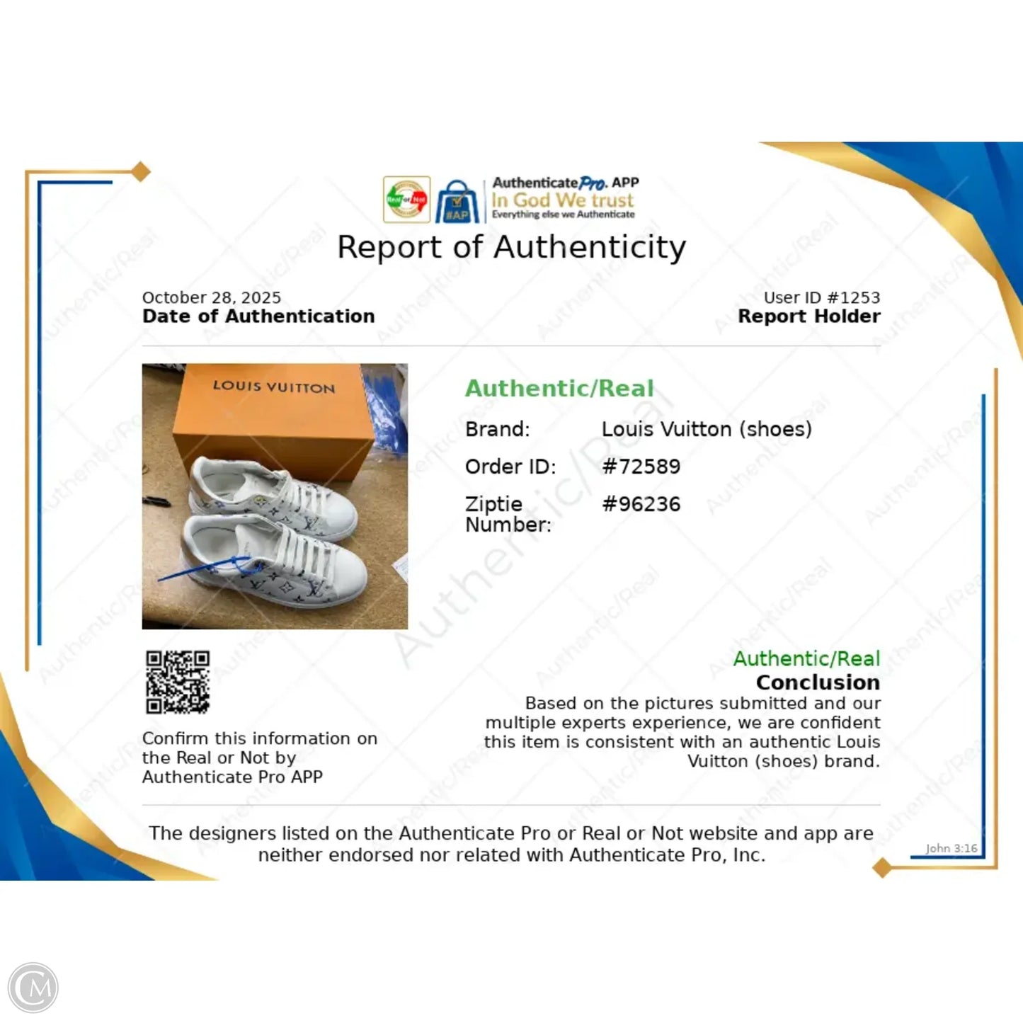 Shoes Luxury Designer By Louis Vuitton In Blue & White, Size: 8.5