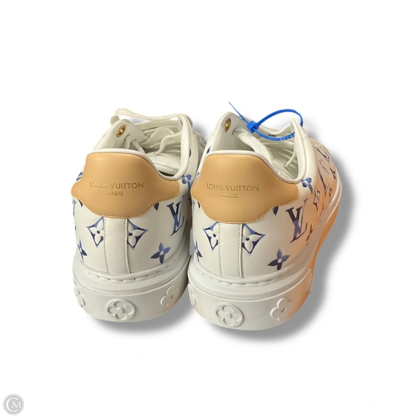 Shoes Luxury Designer By Louis Vuitton In Blue & White, Size: 8.5