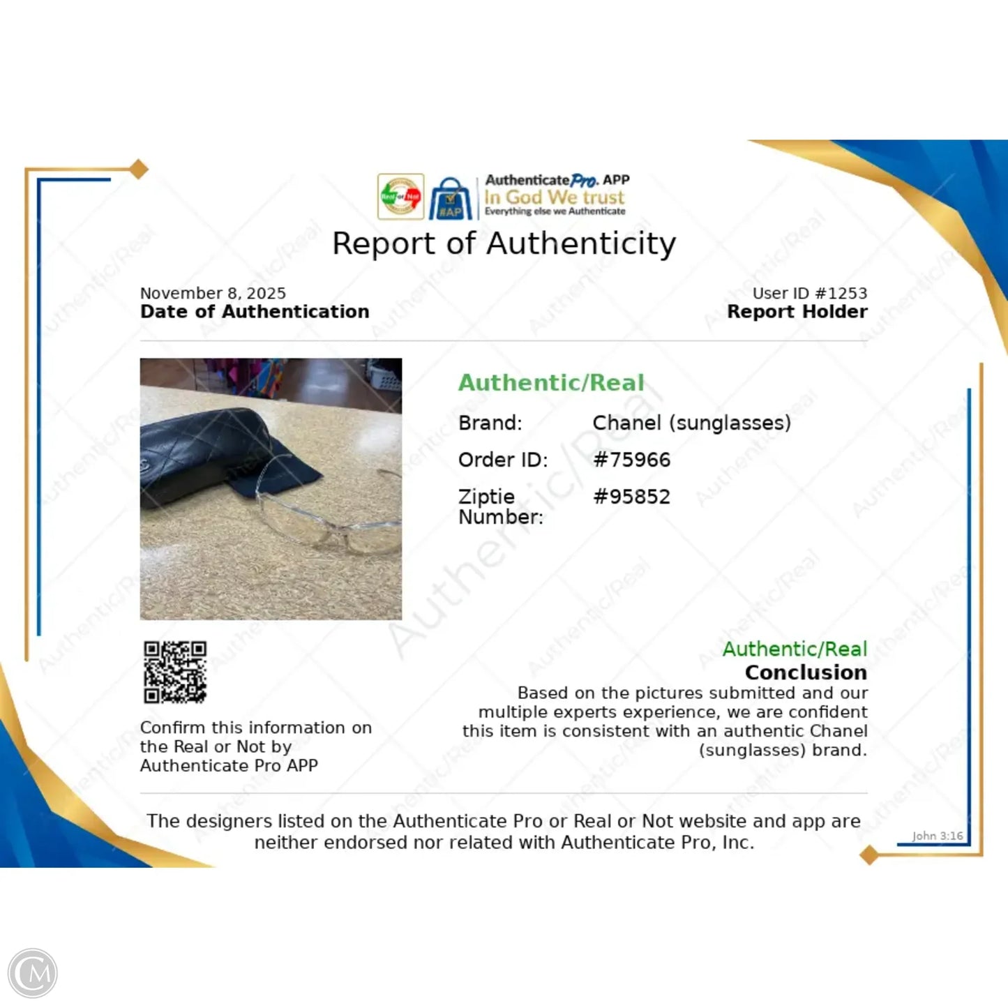 Sunglasses Luxury Designer By Chanel