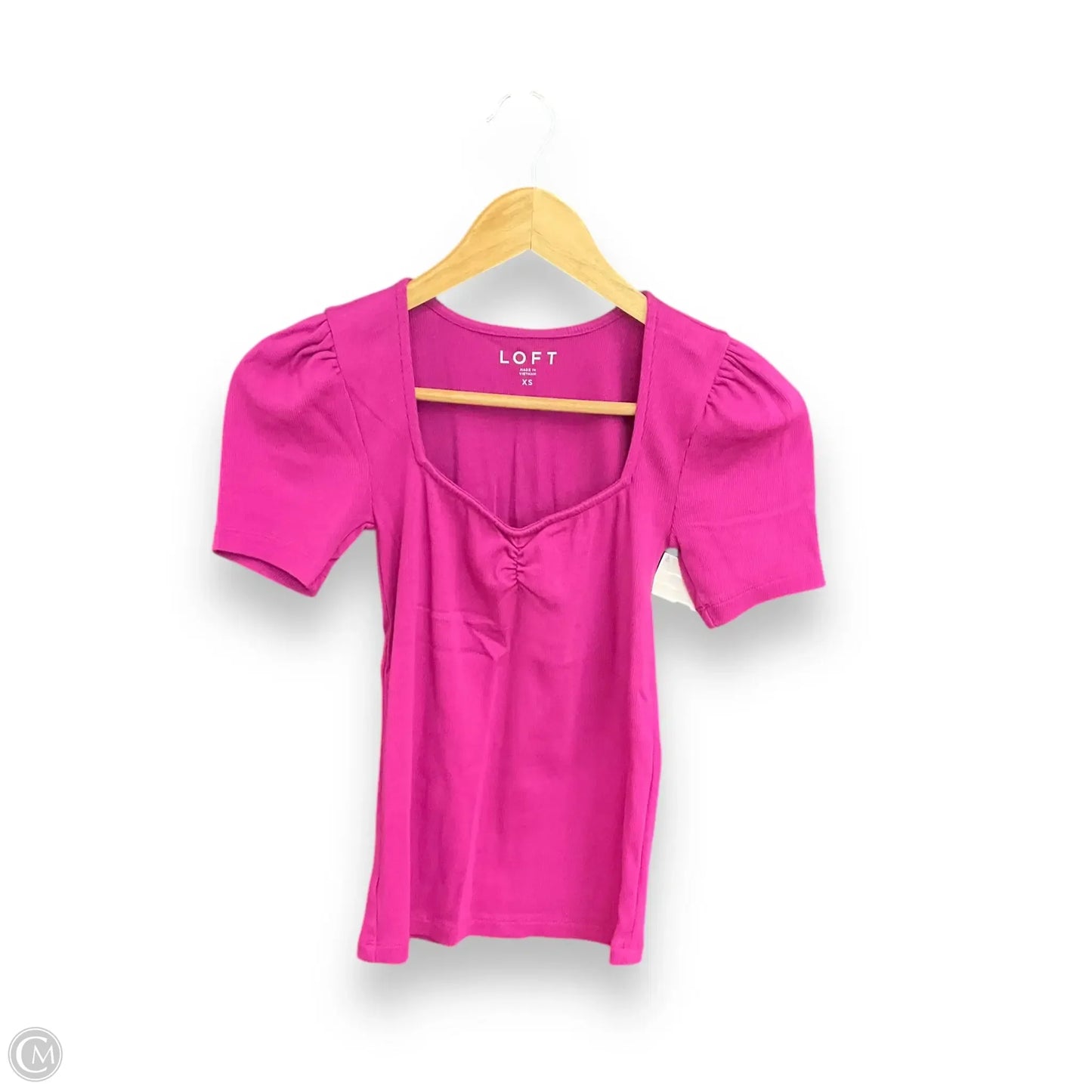 Top Short Sleeve By Loft In Purple, Size: Xs